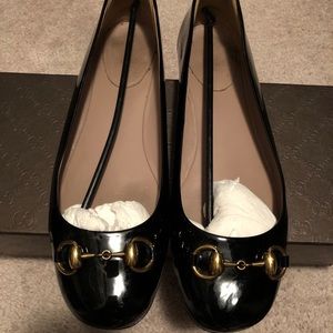 Gucci patent leather black Flat